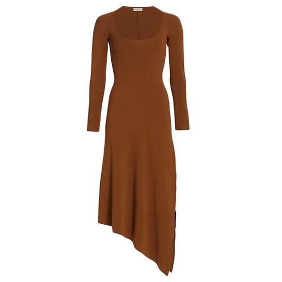 A.L.C. Harvey Rib-Knit Maxi Asymmetrical Hem Dress - Picture 3 of 14